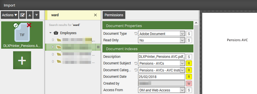 Adobe Import Result